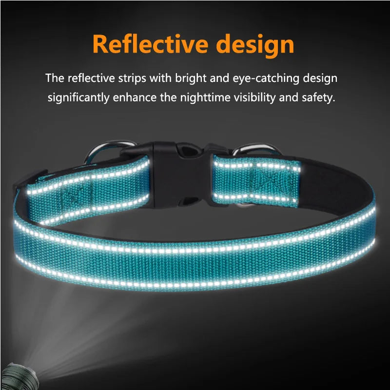 Reflective Padded Dog Collar