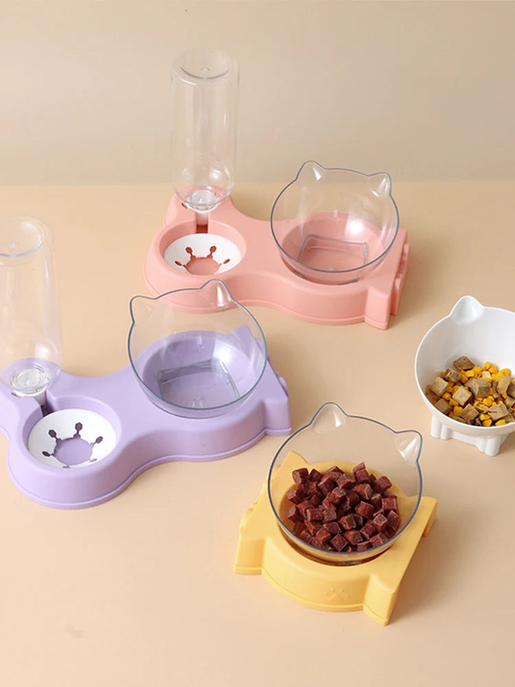 Automatic Pet Feeder and Water Bowl