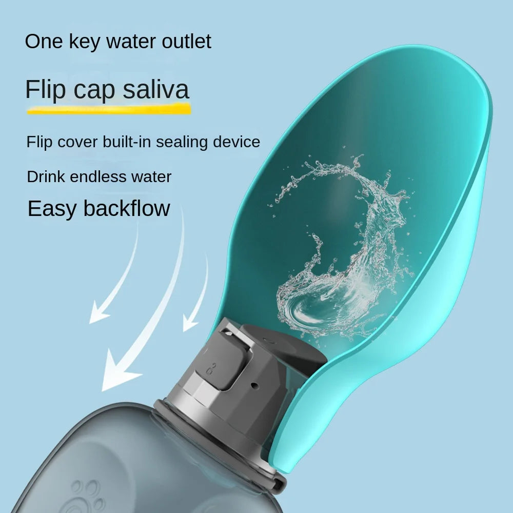 Portable Dog Water Bottle with Leaf Cup