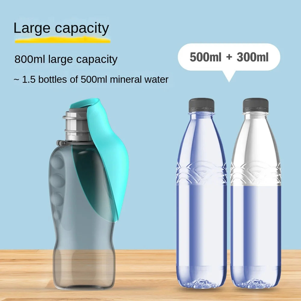 Portable Dog Water Bottle with Leaf Cup