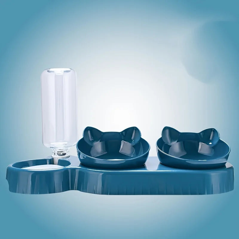 Three-in-One Cat Feeding Station