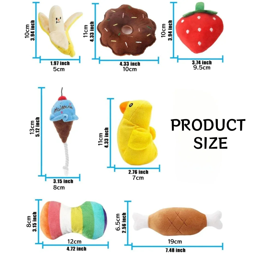 7-Piece Plush Dog Toy Set
