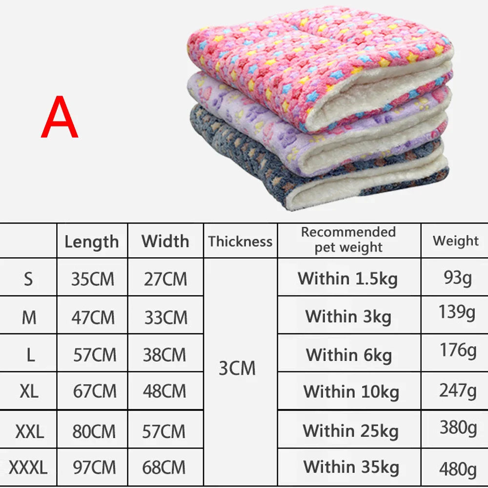 Thickened Flannel Pet Sleeping Mat