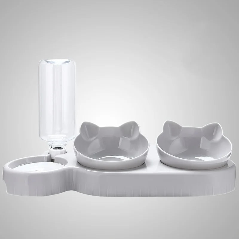 Three-in-One Cat Feeding Station