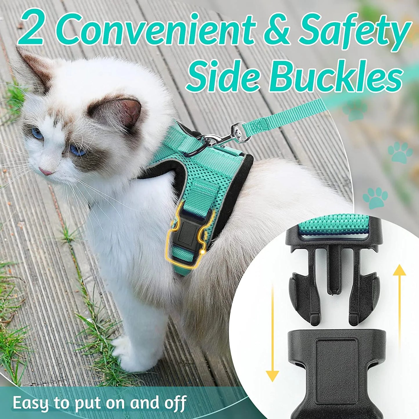 Adjustable Cat Harness with Leash