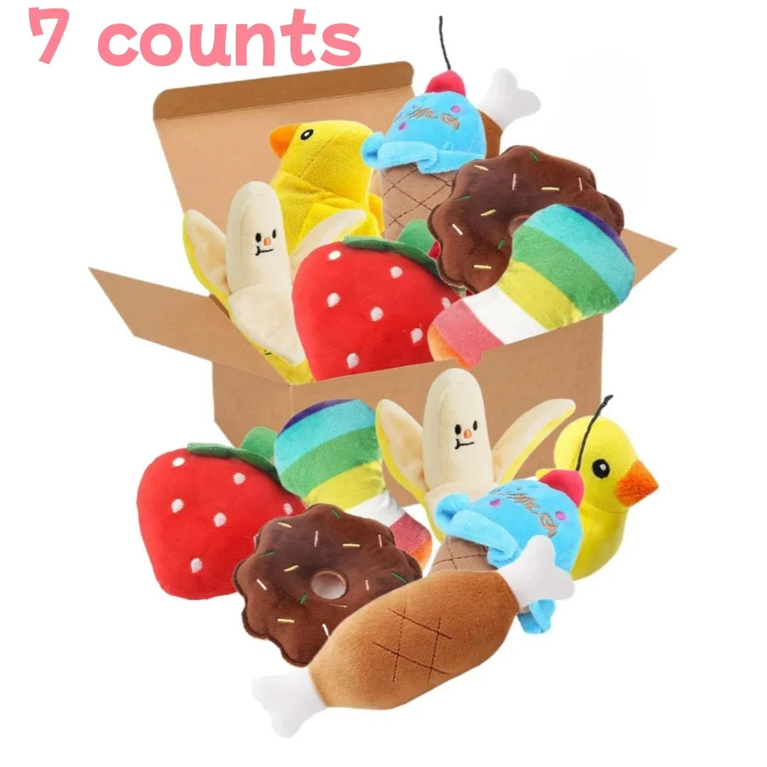 7-Piece Plush Dog Toy Set