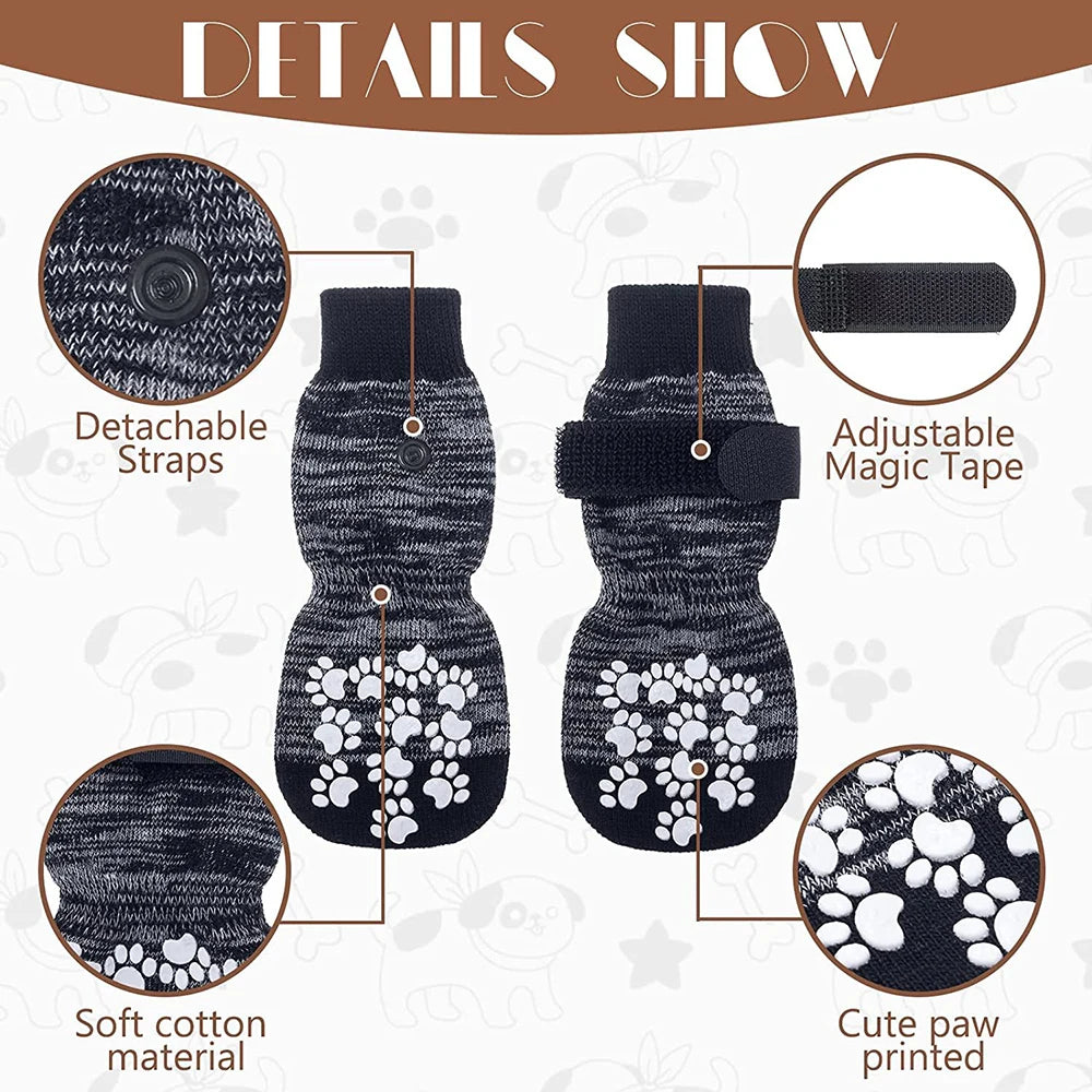 Adjustable Dog Anti-Slip Socks