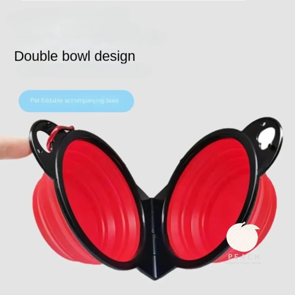 Foldable Dual Pet Bowl