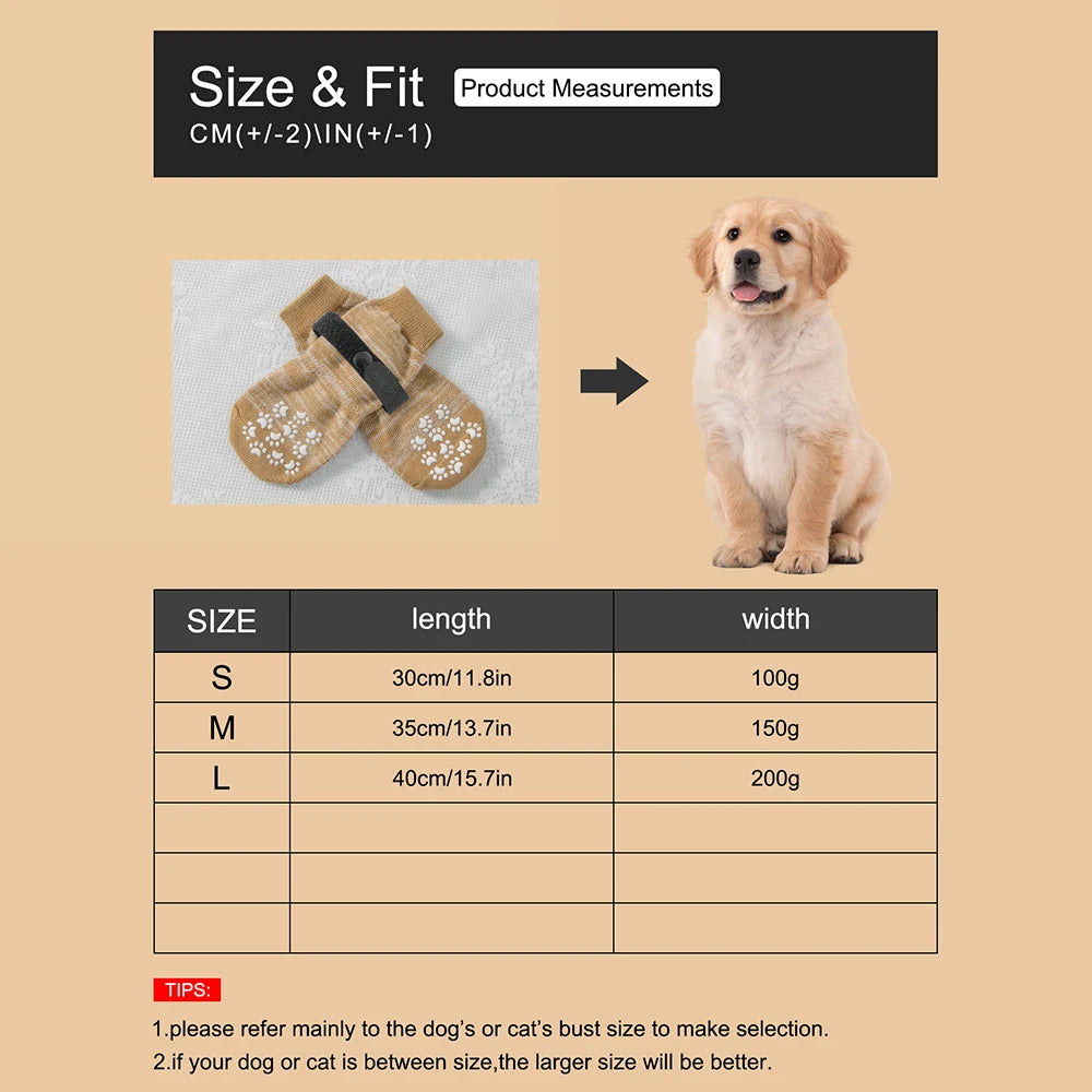 Adjustable Dog Anti-Slip Socks