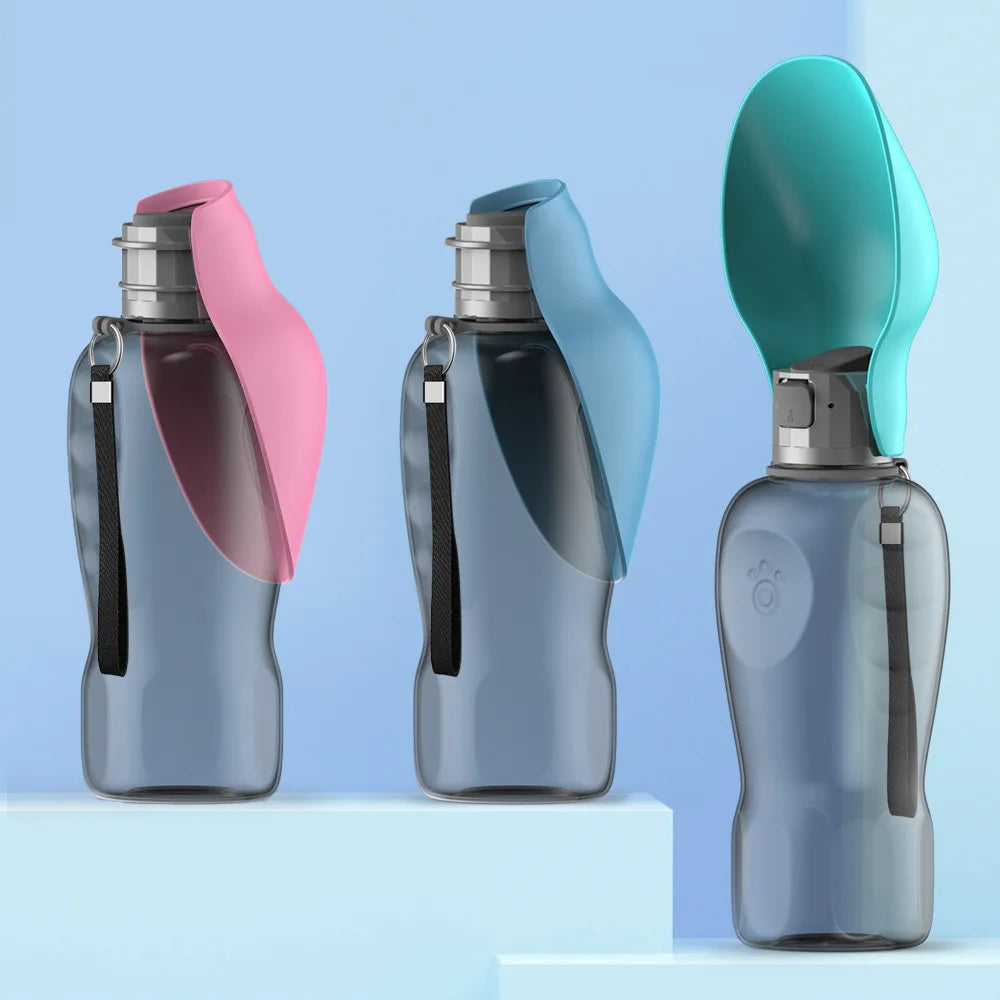 Portable Dog Water Bottle with Leaf Cup