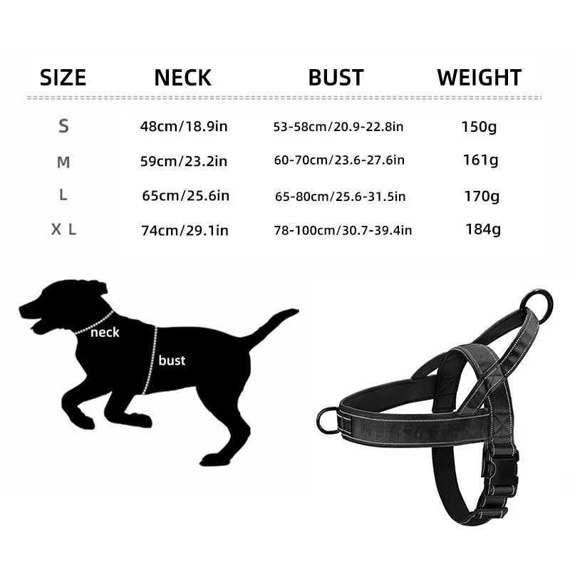 Adjustable Reflective Dog Vest Harness