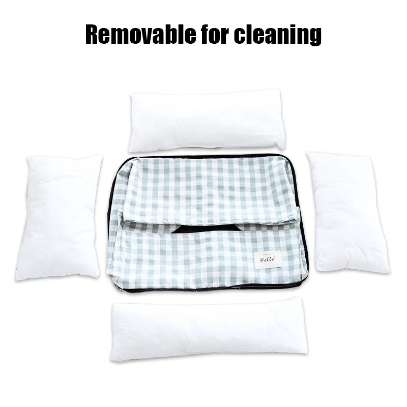 Striped Cotton Pet Sofa Bed
