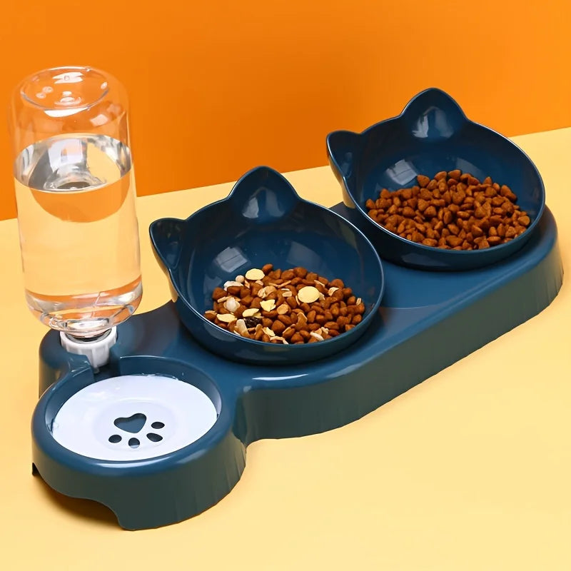 Three-in-One Cat Feeding Station