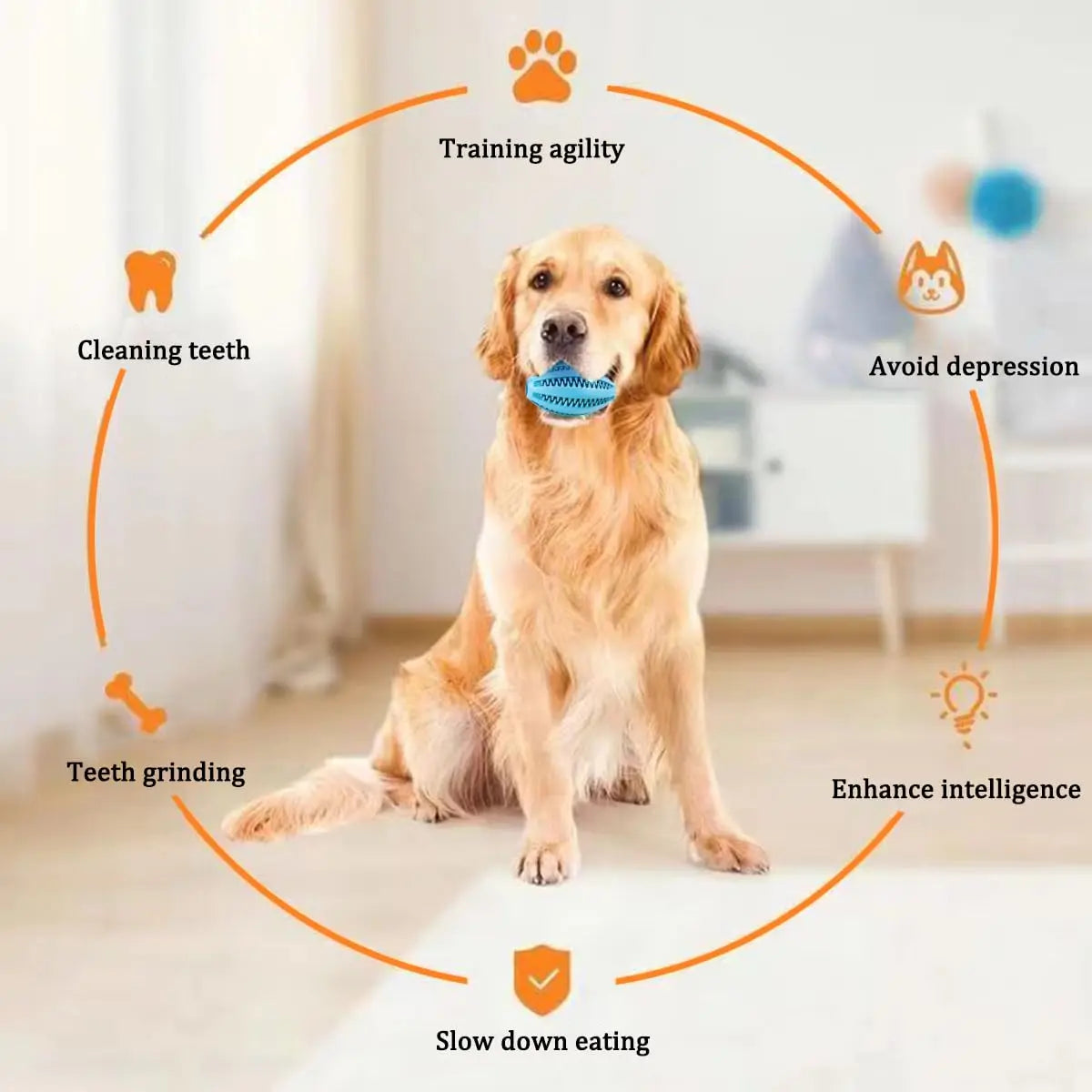 Natural Rubber Dog Chew Ball
