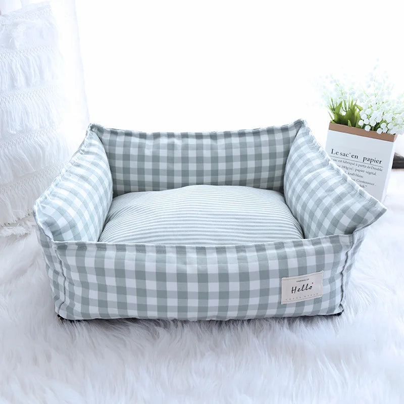 Striped Cotton Pet Sofa Bed