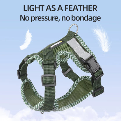 Reflective Breathable Pet Harness with Leash