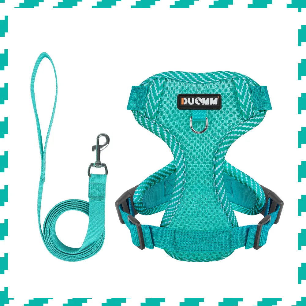 Reflective Breathable Pet Harness with Leash