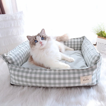 Striped Cotton Pet Sofa Bed
