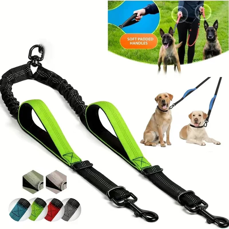 Dual Dog Leash with Padded Handles