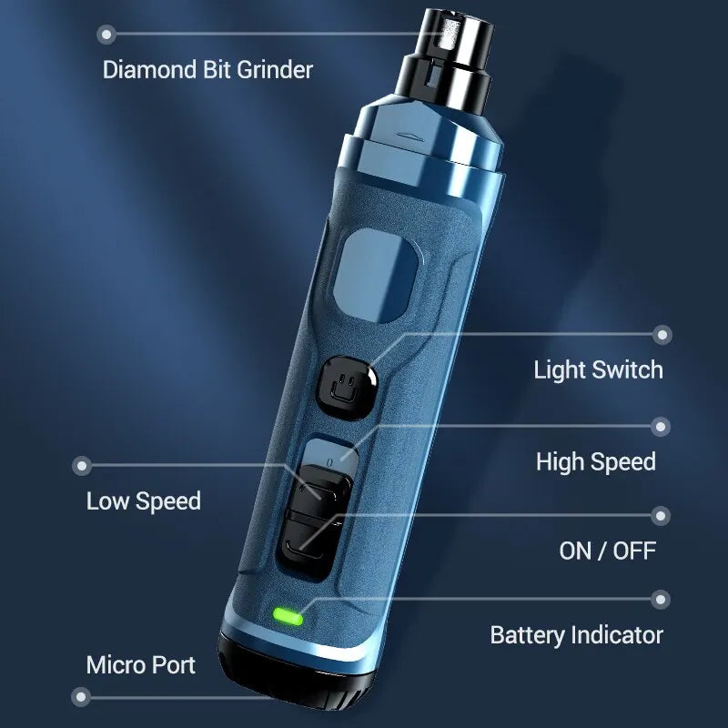 Electric Pet Nail Grinder with LED