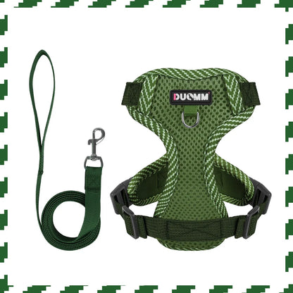 Reflective Breathable Pet Harness with Leash
