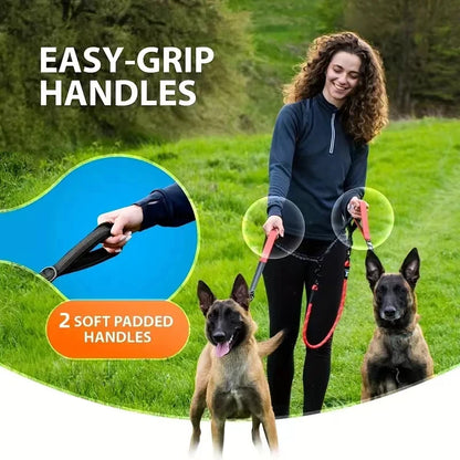 Dual Dog Leash with Padded Handles