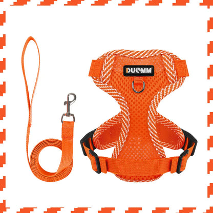 Reflective Breathable Pet Harness with Leash