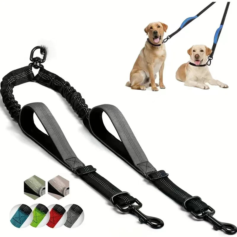 Dual Dog Leash with Padded Handles