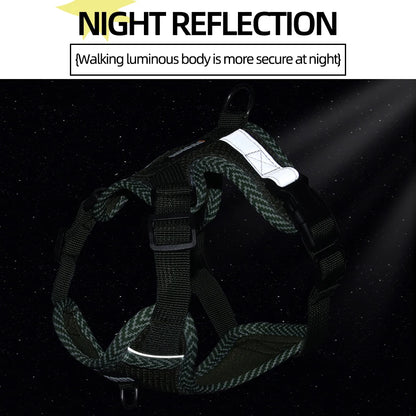 Reflective Breathable Pet Harness with Leash