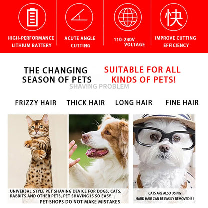 Cordless Pet Hair Trimmer Set