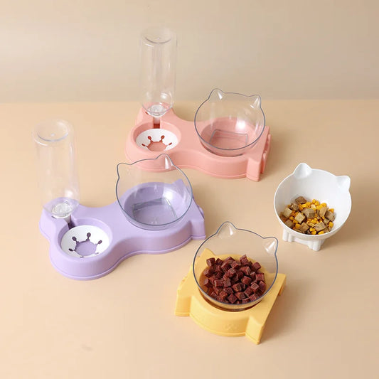 Automatic Pet Feeder and Water Bowl