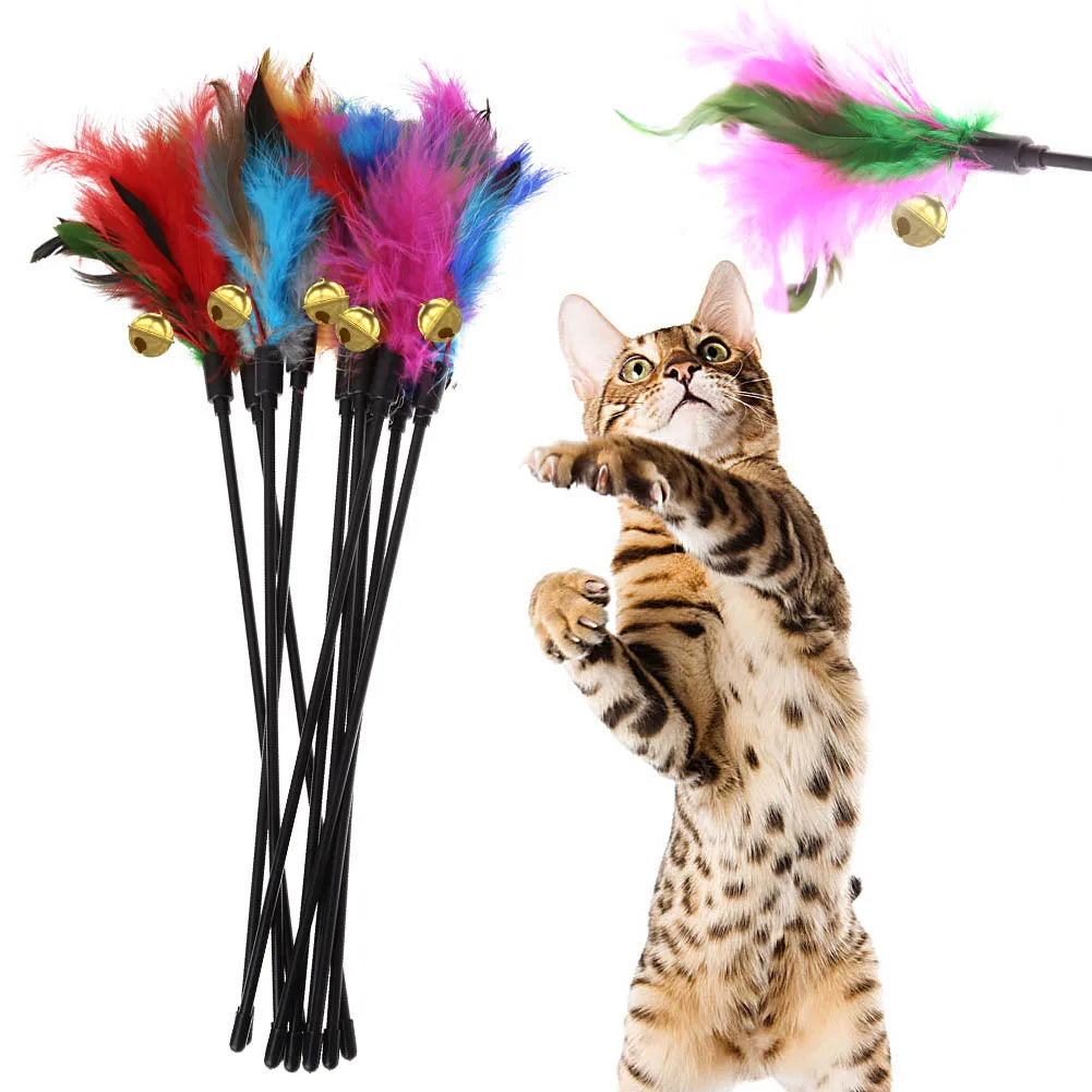5-Piece Cat Feather Wand Set