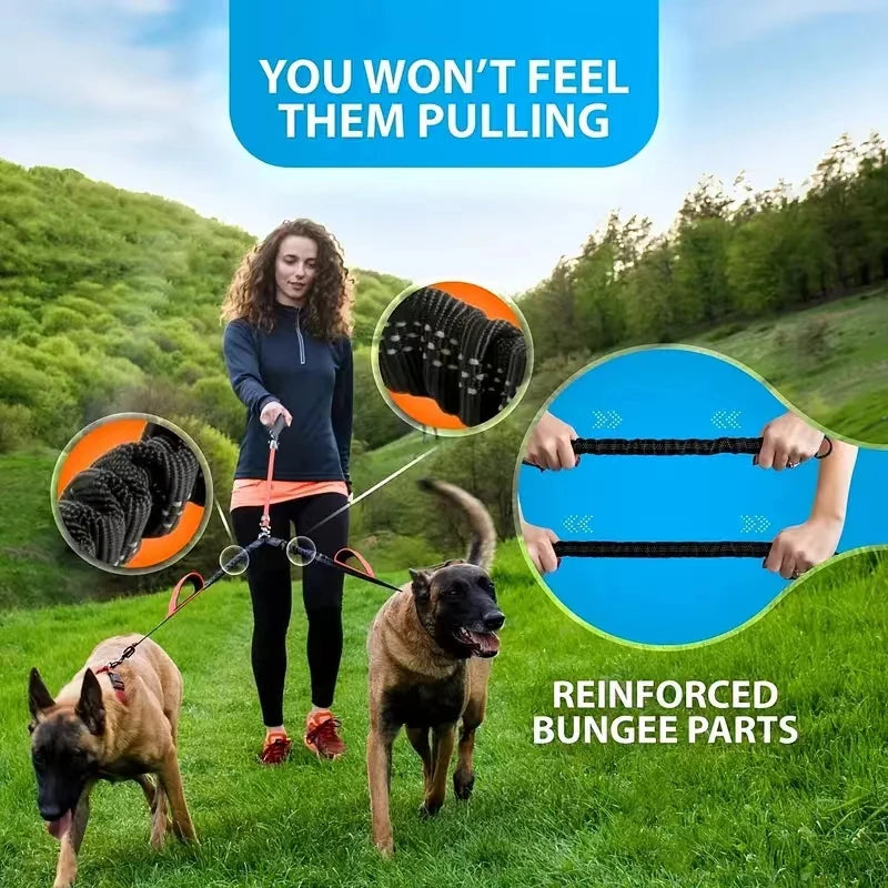 Dual Dog Leash with Padded Handles
