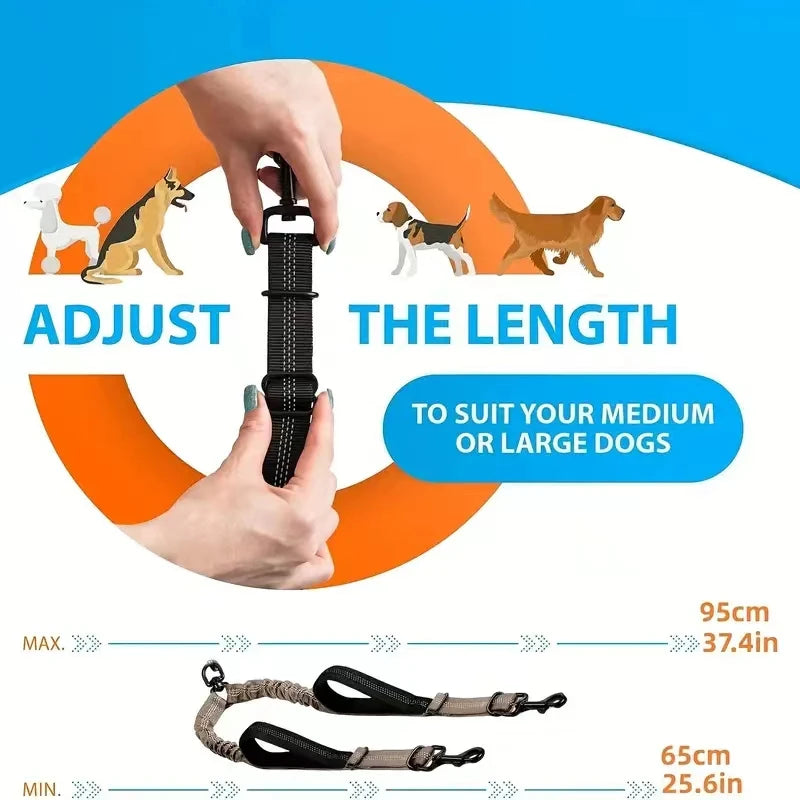 Dual Dog Leash with Padded Handles