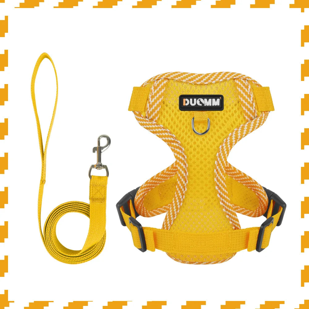 Reflective Breathable Pet Harness with Leash